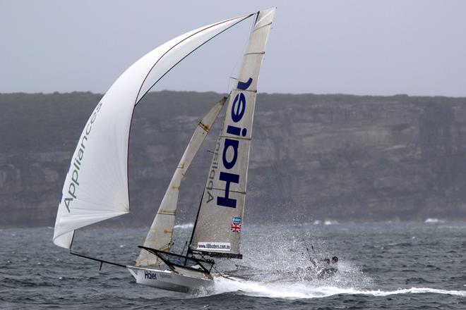 UK team in full flight on haier appliances  © Frank Quealey /Australian 18 Footers League http://www.18footers.com.au